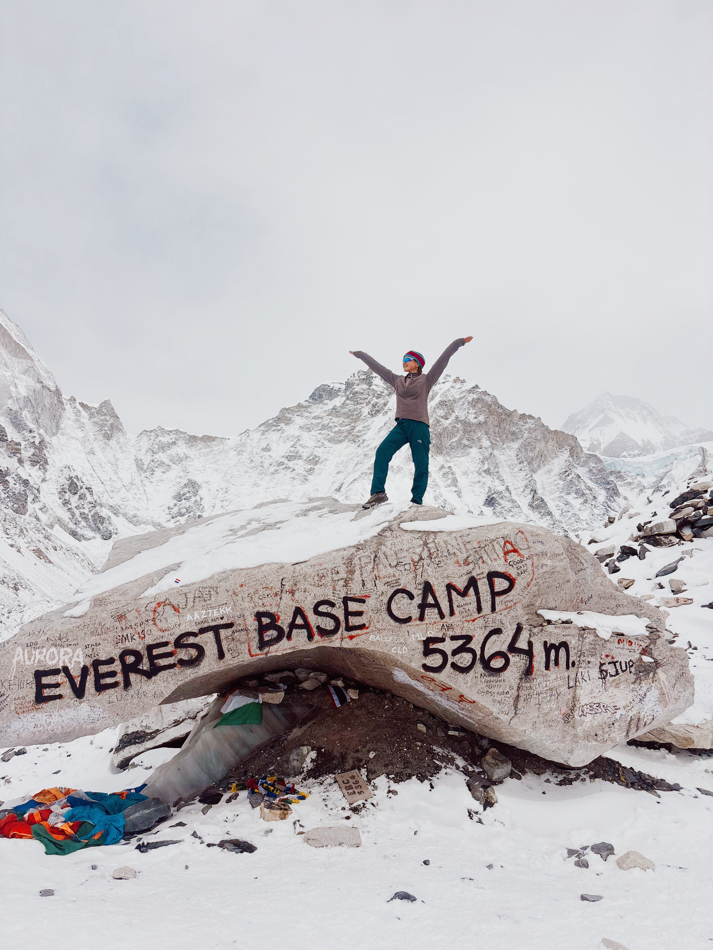 Mylène at Everest Base Camp